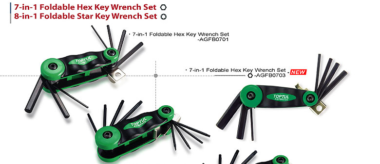 Foldable Hex Key Wrench Set